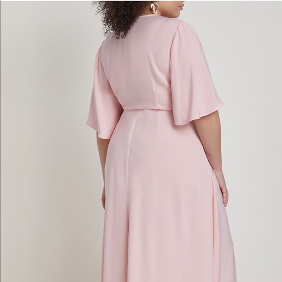 Pink Elegant Wrap dress - Picture 2 of 2